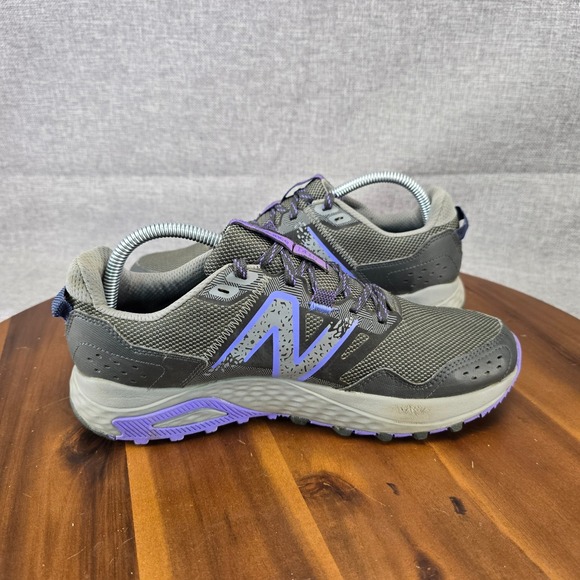 New Balance 410v8 Womens Trail Running Shoes Gray Purple WT410LQ8 Size 10 - Picture 10 of 13